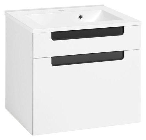 Waschbecken mit Unterschrank Siena B: 60cm Weiß/Anthrazit - Anthrazit/Weiß, MODERN, Holzwerkstoff/Stein (60cm) - Held