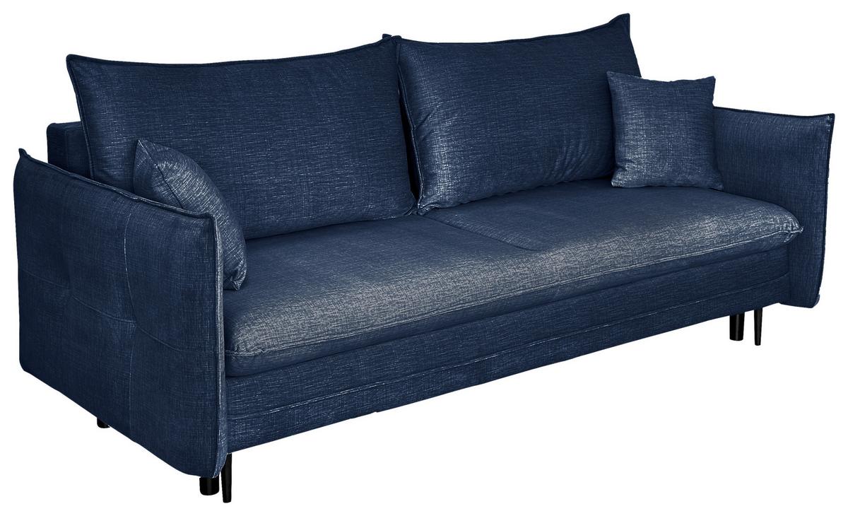 Schlafsofa Melody - Blau/Schwarz, Design, Textil (216/96/102cm) - MID.YOU