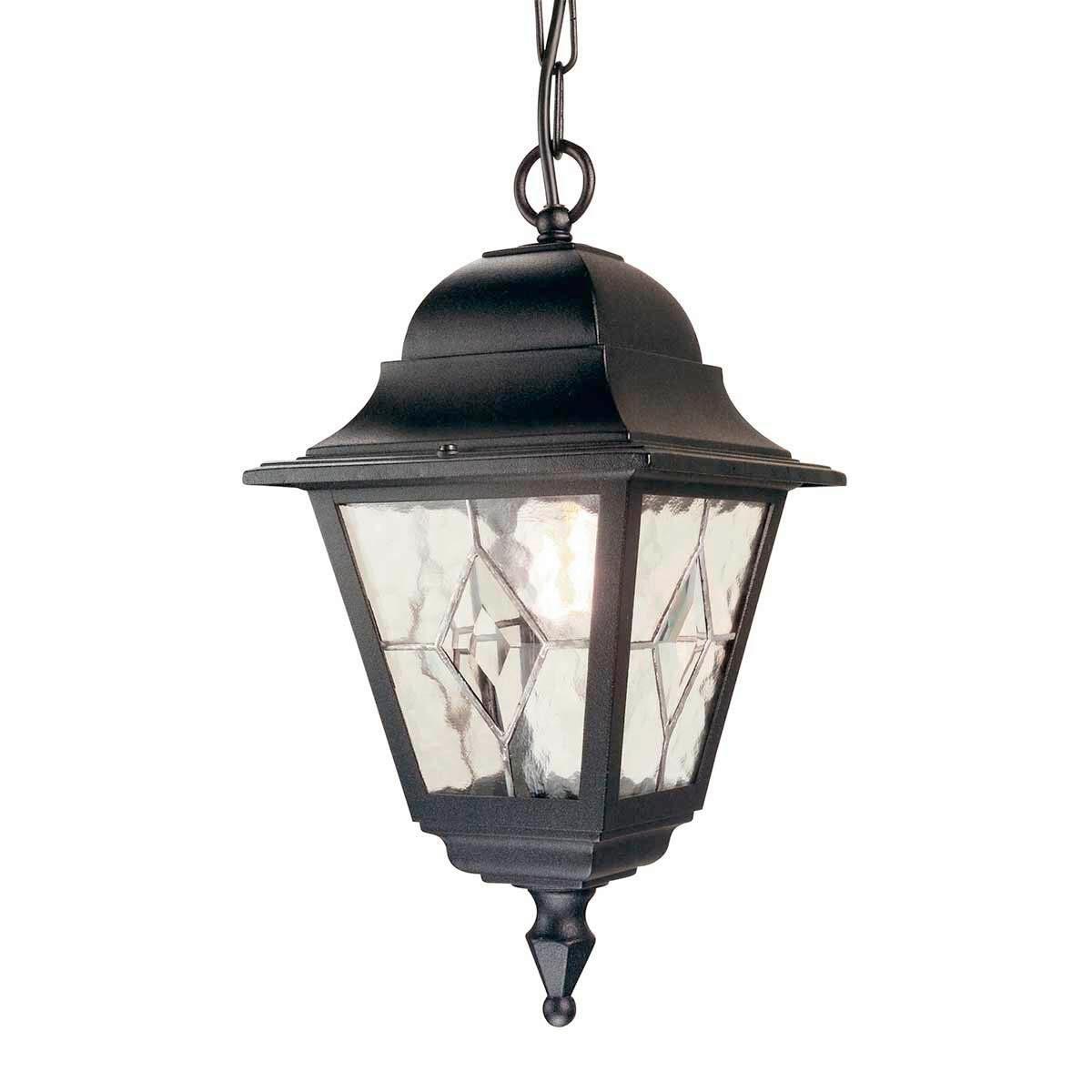 AUSSENHÄNGELEUCHTE NR9-BLK - Schwarz, KONVENTIONELL, Glas/Metall (39,5/18,4/18,4cm) - Elstead Lighting