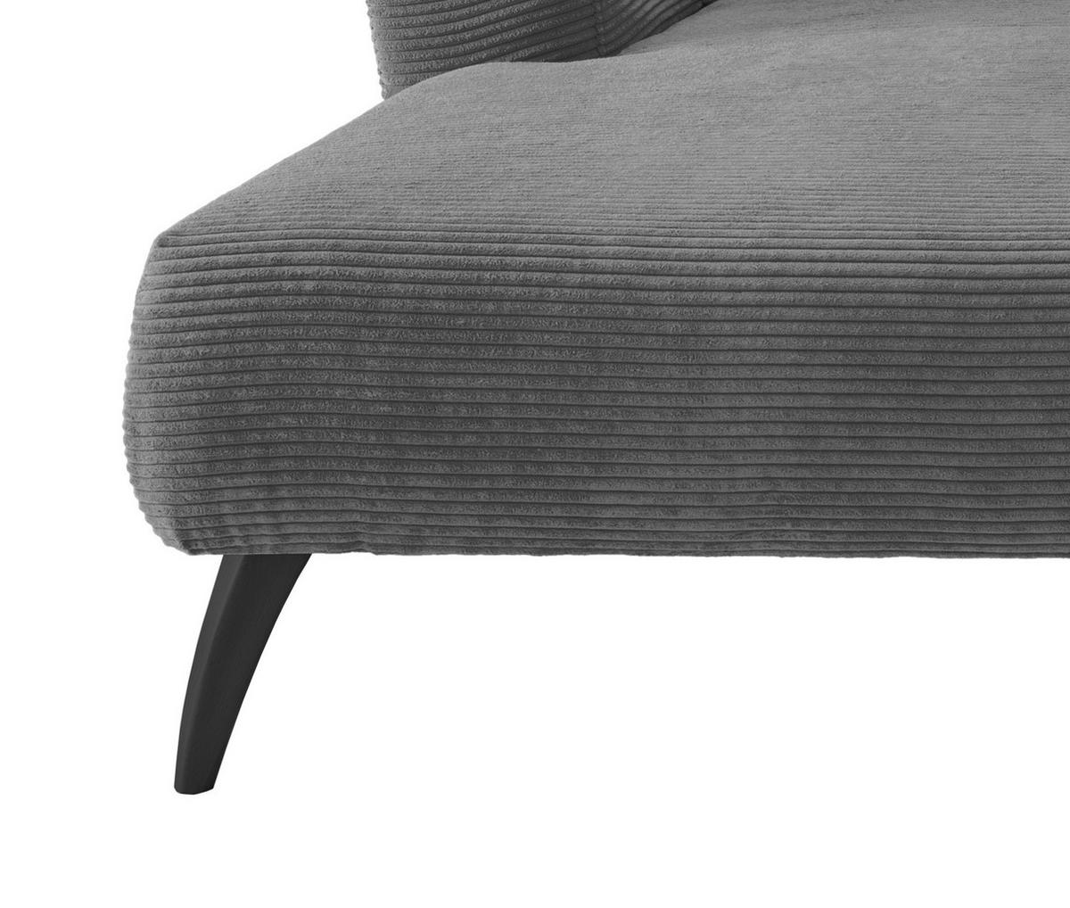 Ecksofa Colori Grau S: 160/264 cm - Schwarz/Grau, MODERN, Holz/Textil (160/264cm) - MID.YOU
