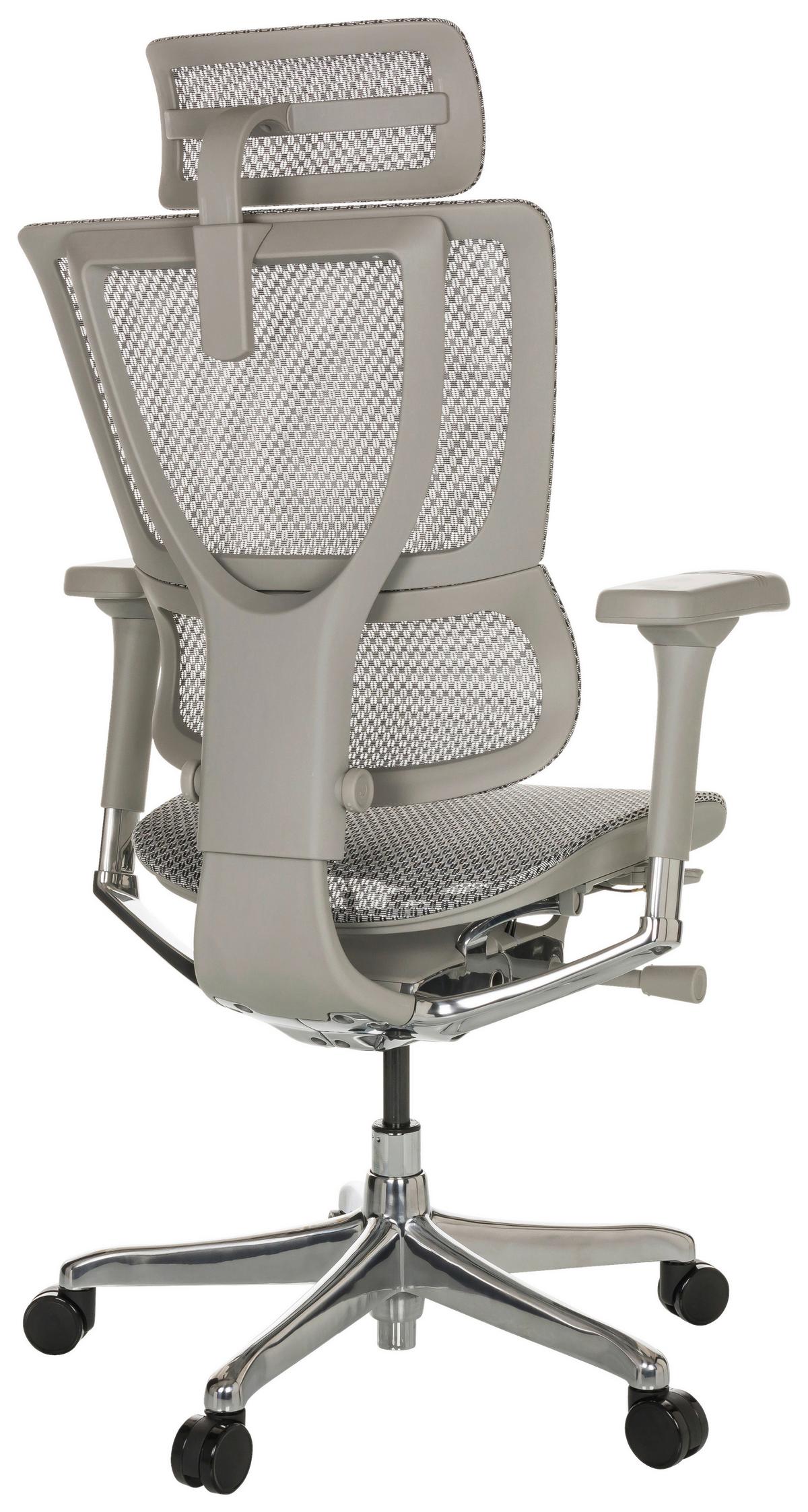 Drehstuhl Ergohuman Slim I G - Hellgrau, Basics, Kunststoff/Textil (69/116-138/66cm) - MID.YOU