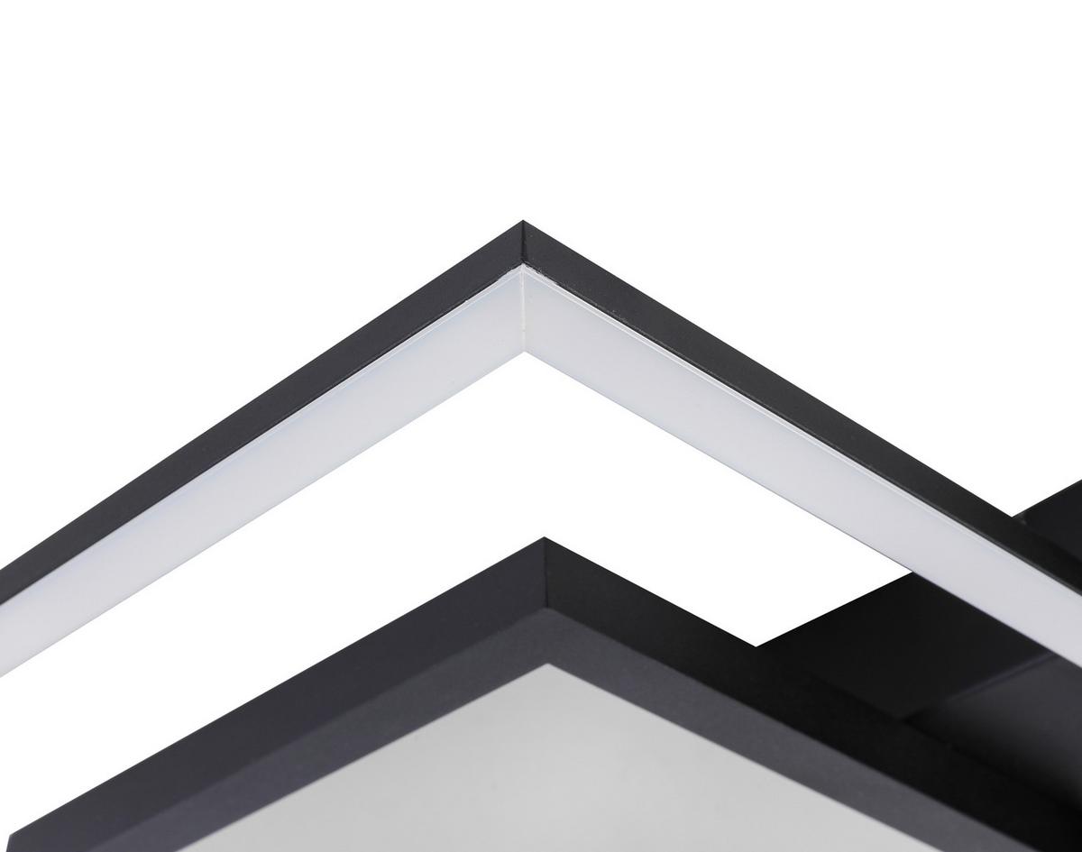Stropní LED svítidlo Preceval, 74/42cm - černá, kov/plast (74/42/6cm) - Premium Living
