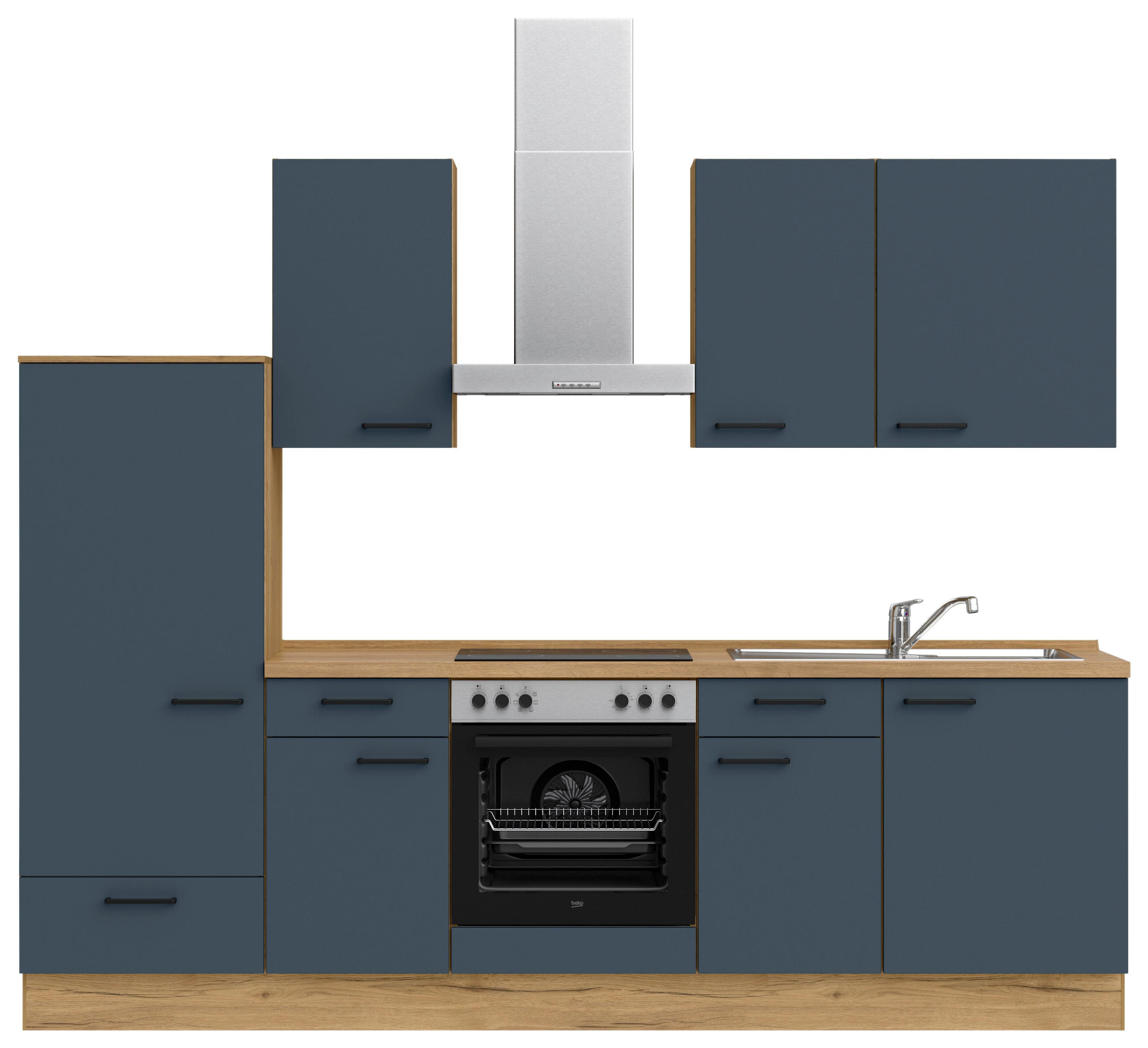 Küchenleerblock Easytouch Low-Line, L6 Links - Eichefarben, MODERN, Holzwerkstoff (270cm) - Nobilia