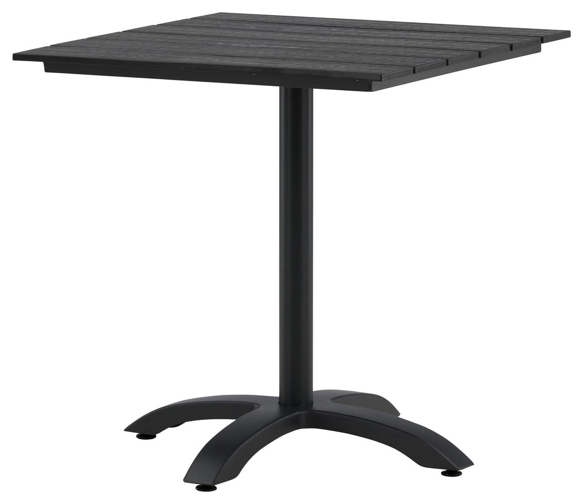 Gartentisch Colorado Aluminium L: 70cm - Schwarz, KONVENTIONELL, Kunststoff/Metall (70/74/70cm) - Gardenson