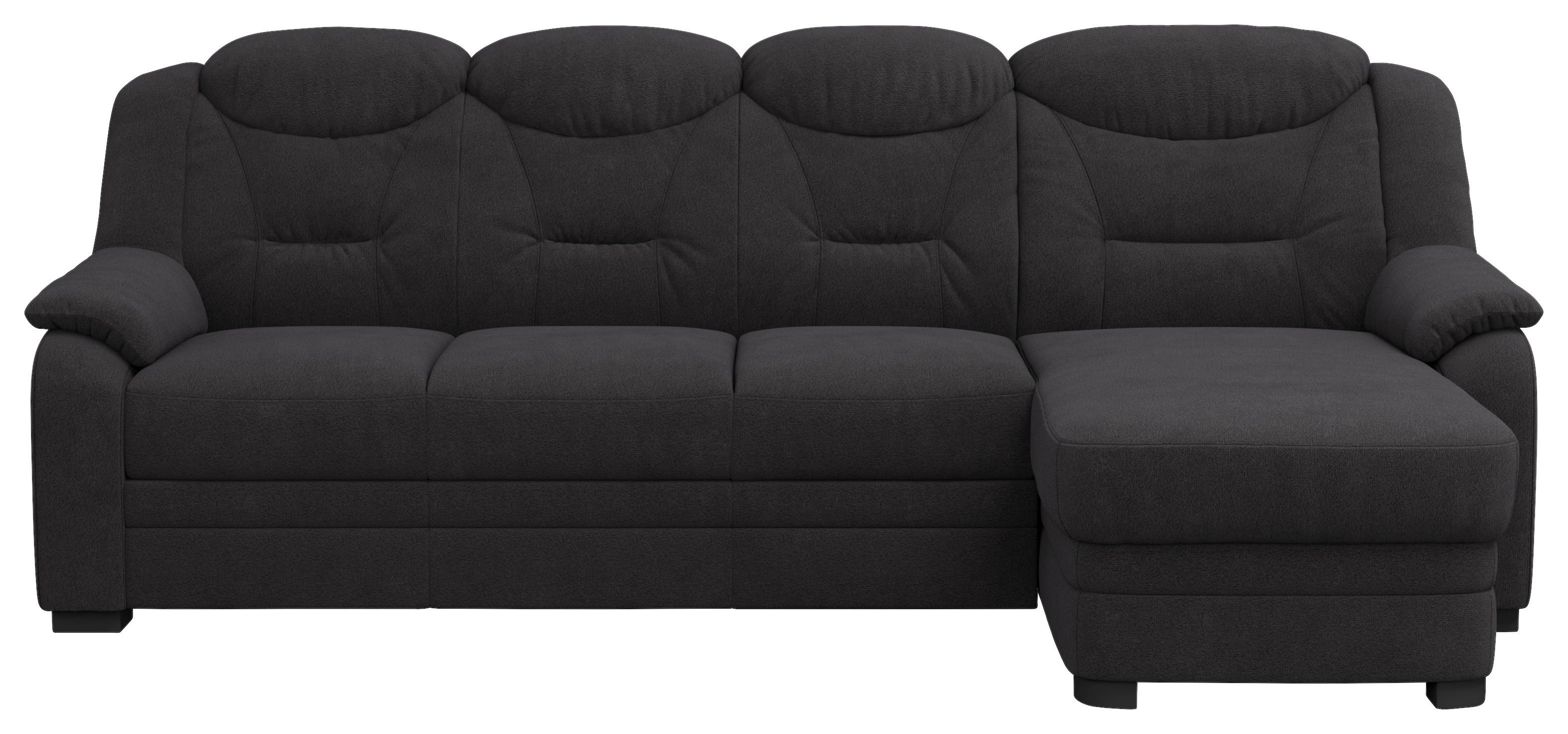 ECKSOFA Marcus Schwarz S: 257x162 cm - Schwarz, Basics, Textil (257/162cm) - MID.YOU