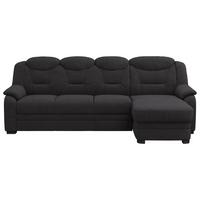 Rohová sedačka MARCUS, pravá, čierna ženilka - čierna, Basics, textil/plast (257/162cm) - MID.YOU
