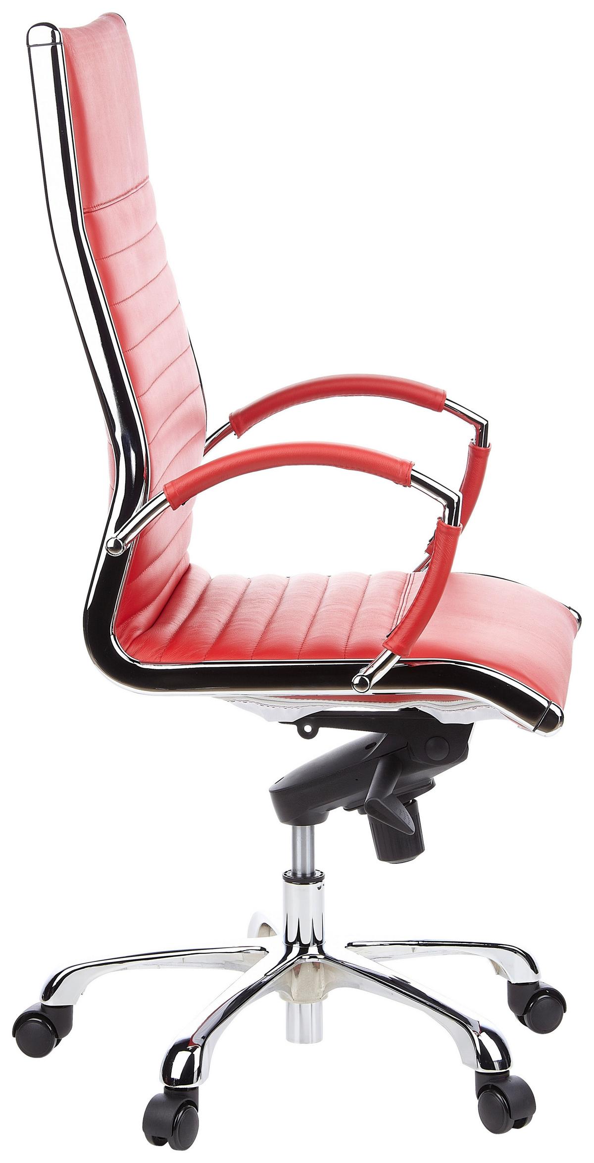 Drehstuhl Parma 20 Rot - Rot, MODERN, Leder/Kunststoff (60/125/50cm) - MID.YOU