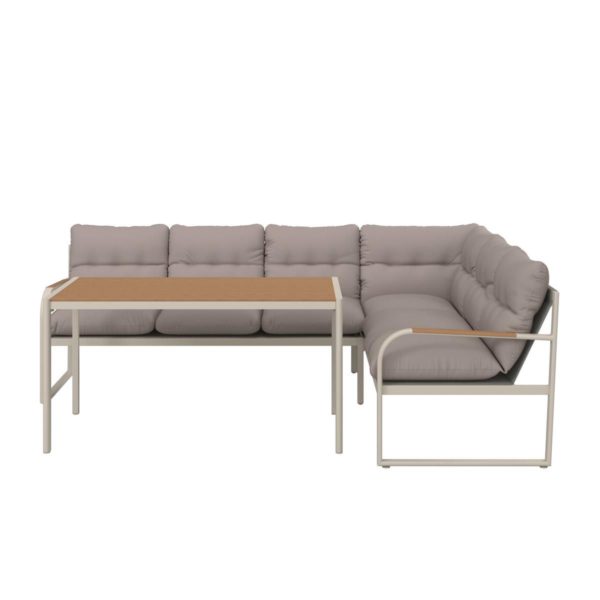 TERASOVÁ SEDACIA SÚPRAVA FLORENZ 3 - farba tíku/svetlosivá, Modern, kov/textil - Mömax