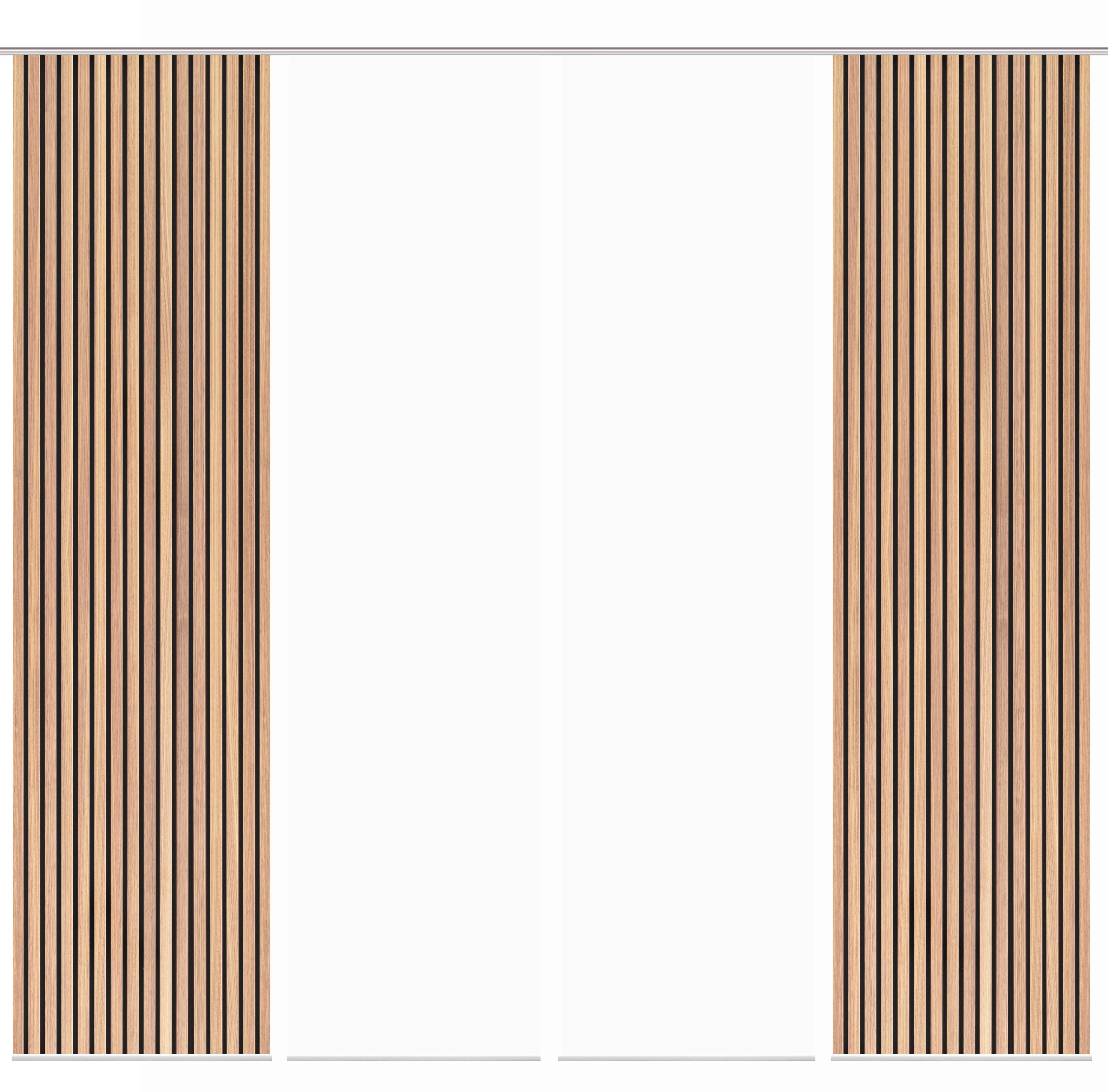 FLÄCHENVORHANG PANILO 4ER SET - Braun, Trend, Textil (60/245cm)