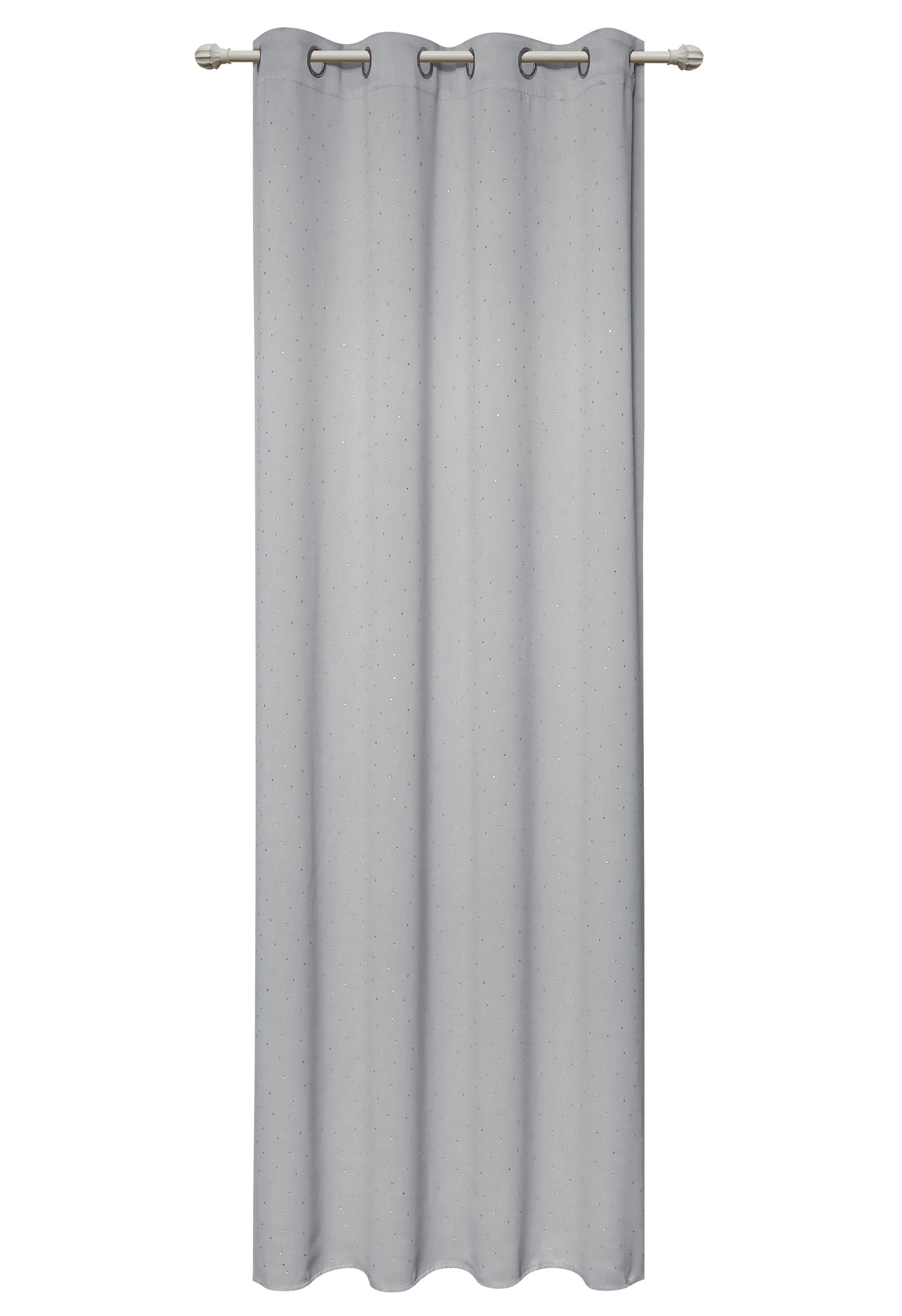 ZATEMŇOVACÍ ZÁVES STEIN - strieborná, textil (135/245cm)