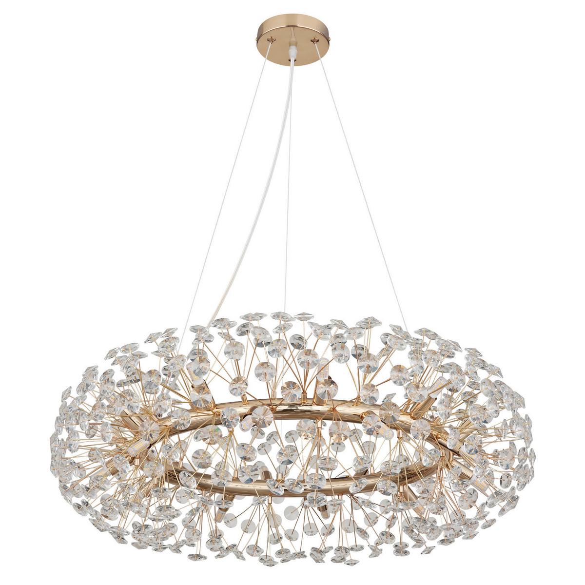 KŘIŠŤÁLOVÉ ZÁVĚSNÉ SVÍTIDLO KATRINA - barvy zlata, Konvenční, sklo (80/150cm) - Globo