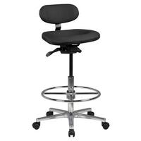 Kancelárska stolička LOUIS čierna - čierna/hliníková, Konventionell, kov/textil (60cm) - MID.YOU