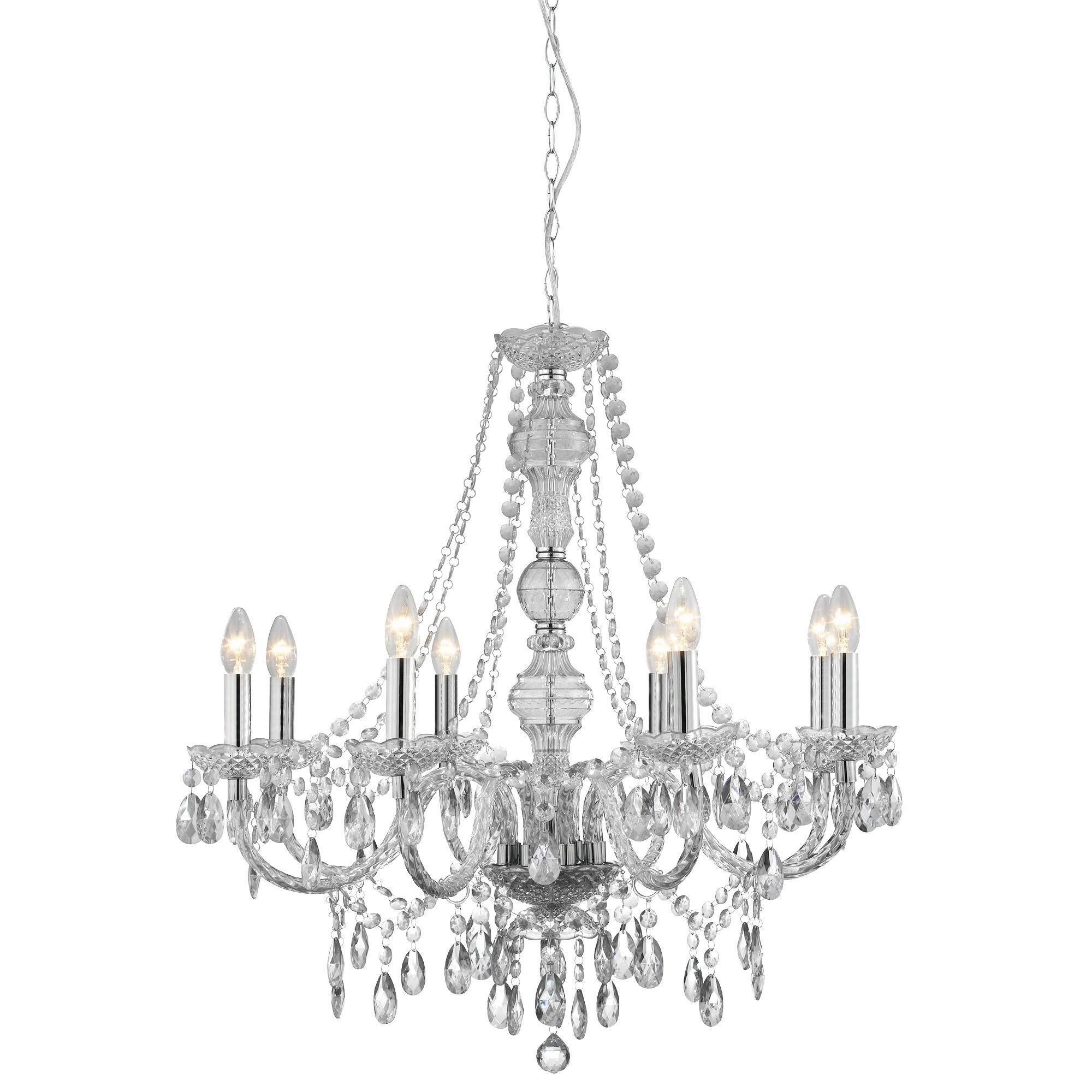 Kronleuchter Marie Therese 8888-8cl - Chromfarben, KONVENTIONELL, Kunststoff/Metall (74/150cm)