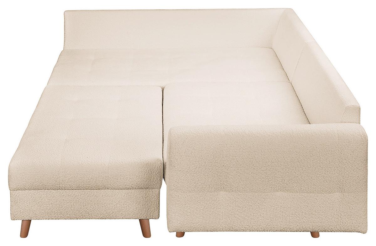 Ecksofa Ariella Weiß S: 161x231 cm - Naturfarben/Weiß, Design, Textil (161/231cm) - Livetastic