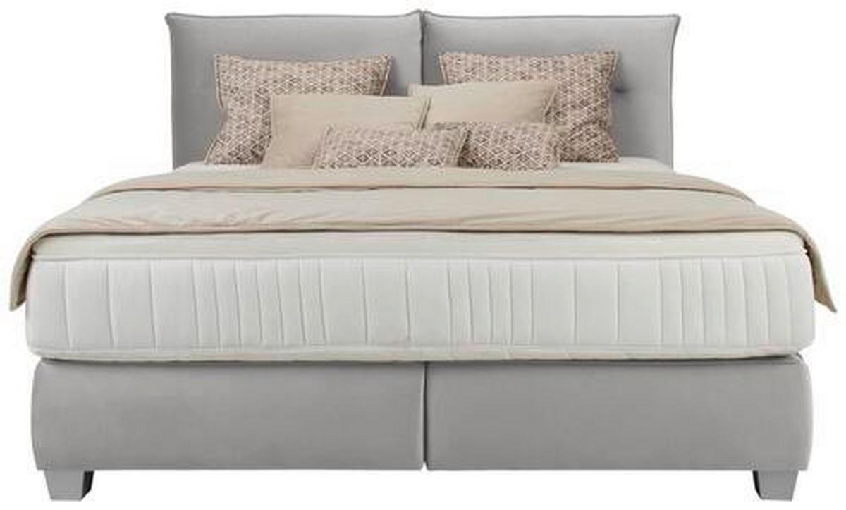 Postel boxspring Fog 180x200cm,šedá - šedá/barvy stříbra, Lifestyle, textil/plast (180/200cm) - Premium Living