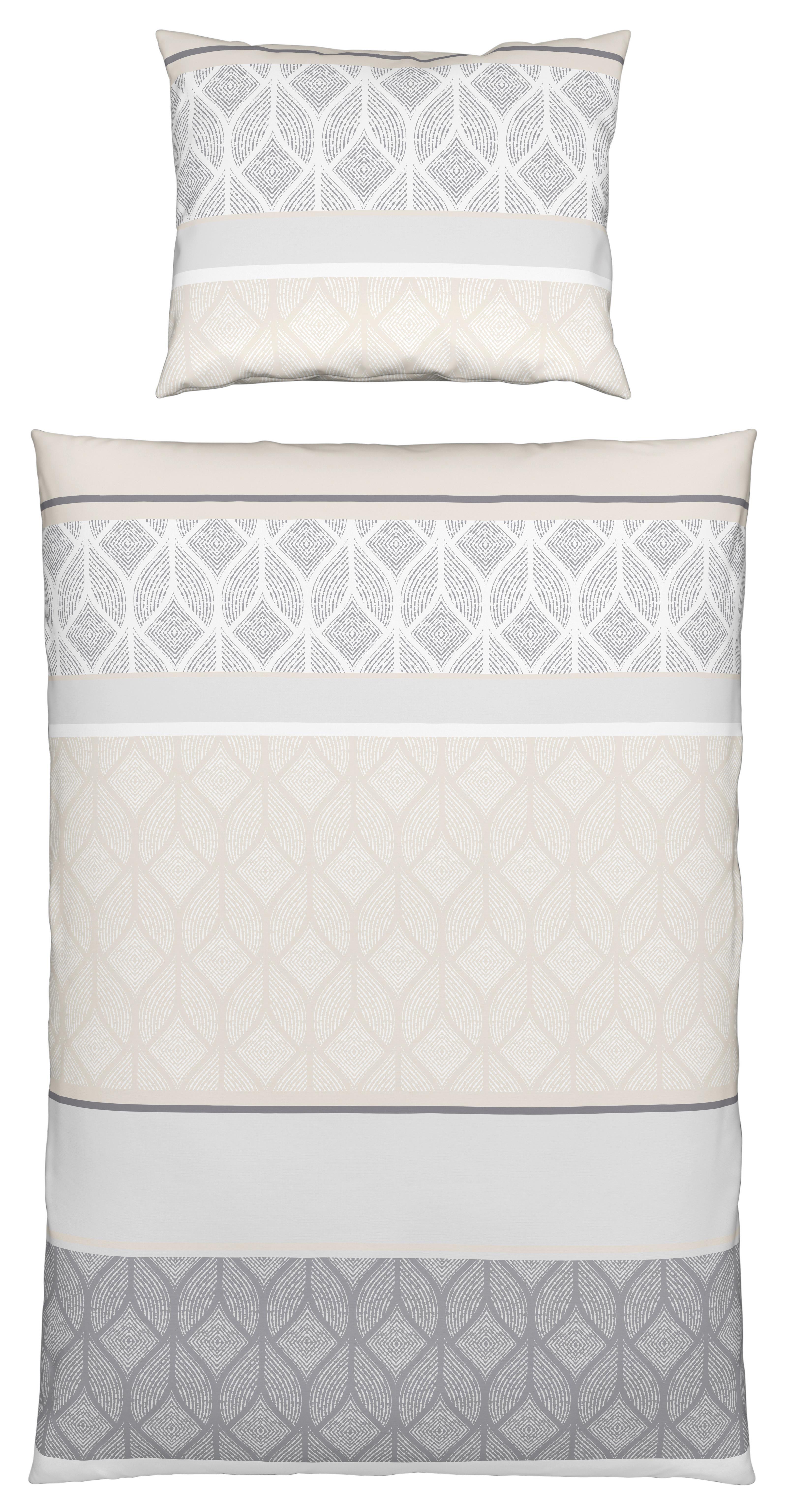 Renforce Bettwäsche 140x200 cm Sierra Baumwolle Taupe - Taupe, MODERN, Textil - Luca Bessoni