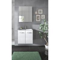 Badezimmer Ice Weiß/Weiß Hg B: 60 cm - Weiß Hochglanz/Weiß, MODERN, Keramik/Holzwerkstoff (60/123/46cm) - MID.YOU