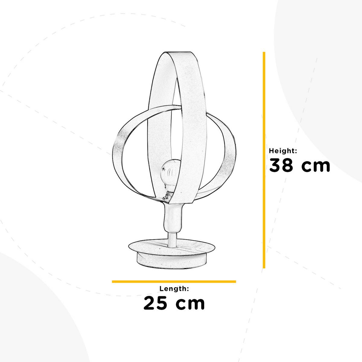 Tischleuchte 4735/L - Weiß, Design, Metall (25/38cm)