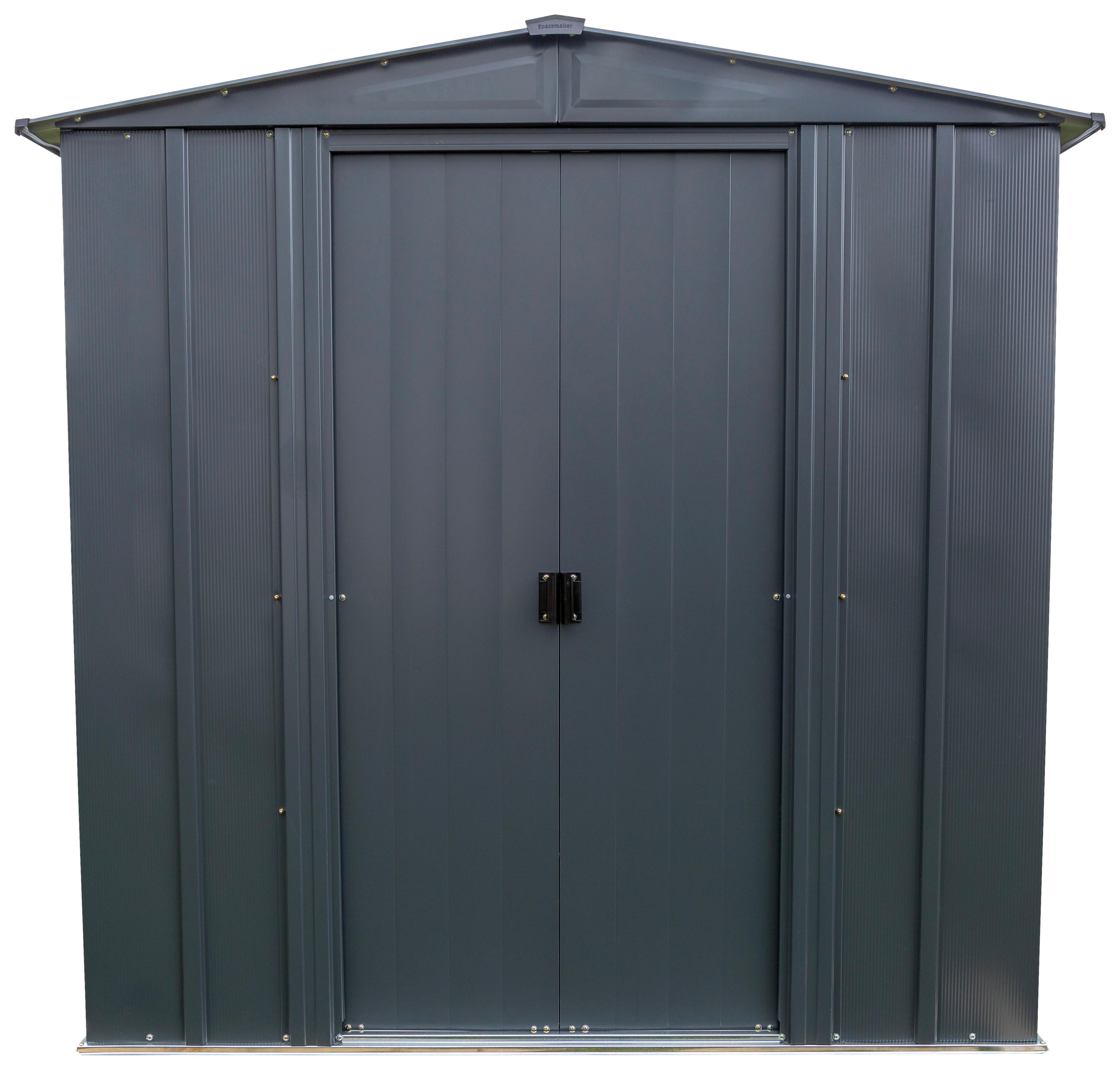 Gerätehaus Mit Schiebetür 194x191x151 Cm - Grau, Basics, Metall (194/191/151cm)