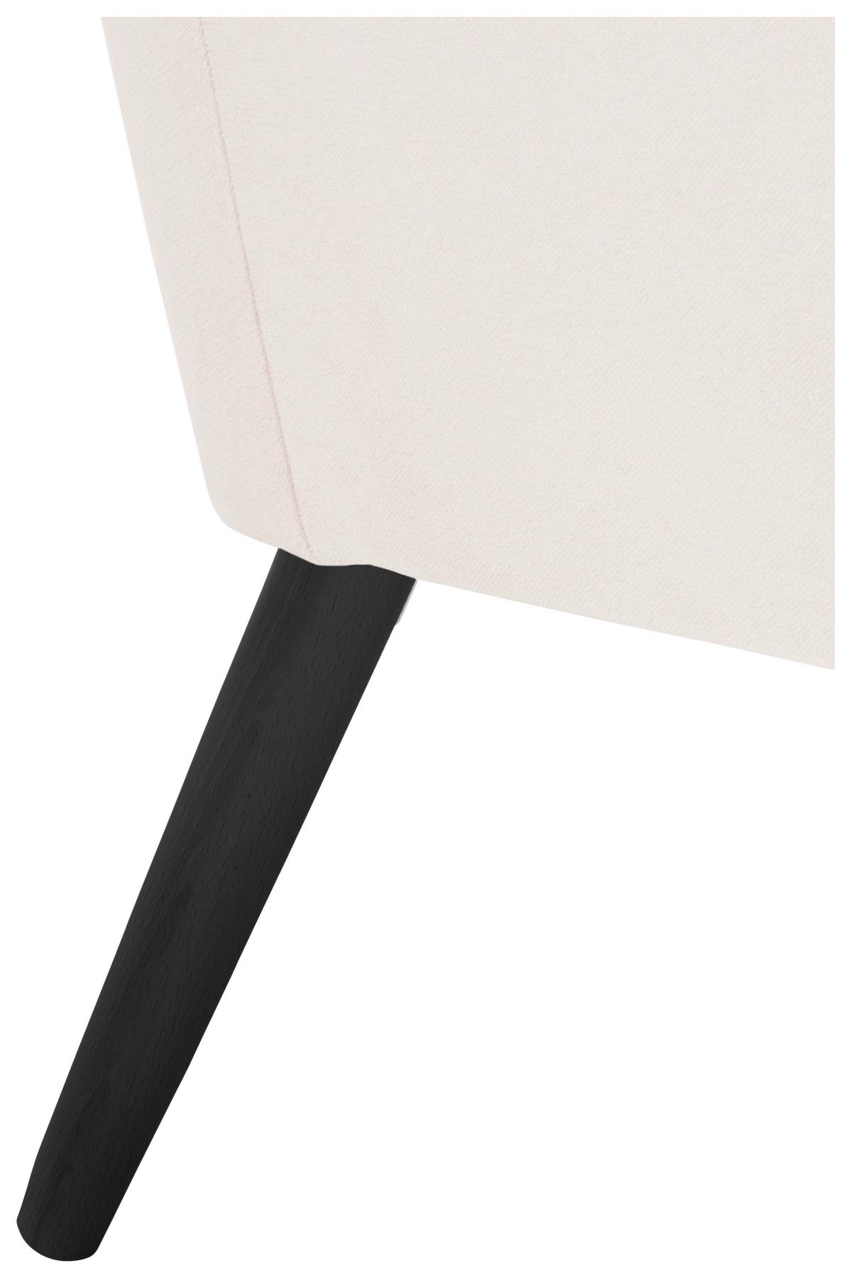 Polstersessel Mit Armlehnen Alegro Samt Creme - Creme/Schwarz, Design, Textil (67/81/71cm) - Max Winzer