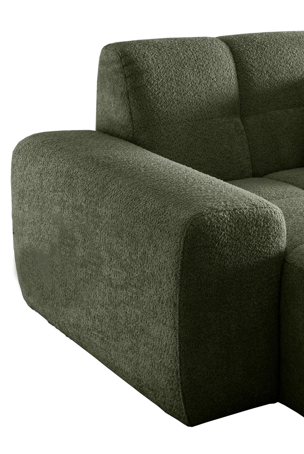 XXL-Sessel Bosco, Dunkelgrün B: 181 cm - Waldgrün/Schwarz, MODERN, Textil (181/87/155cm) - Livetastic