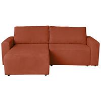 Ecksofa Dallas Bourcle Rostfarben 173x258 cm - Rostfarben/Schwarz, MODERN, Holz/Kunststoff (173/258cm)