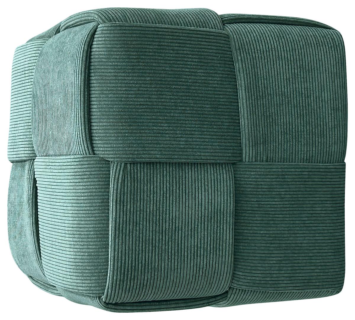 Pouf Urban Dunkelgrün Gepolstert - Dunkelgrün, Design, Textil (40/40/40cm) - MID.YOU