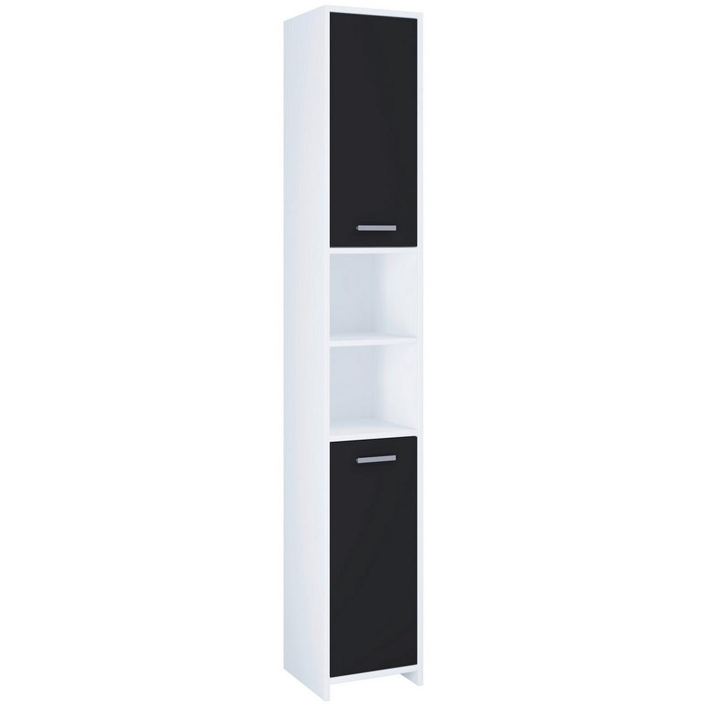 Hochschrank m. 2 offene Fächer Zalo L B: 30 cm Weiß
