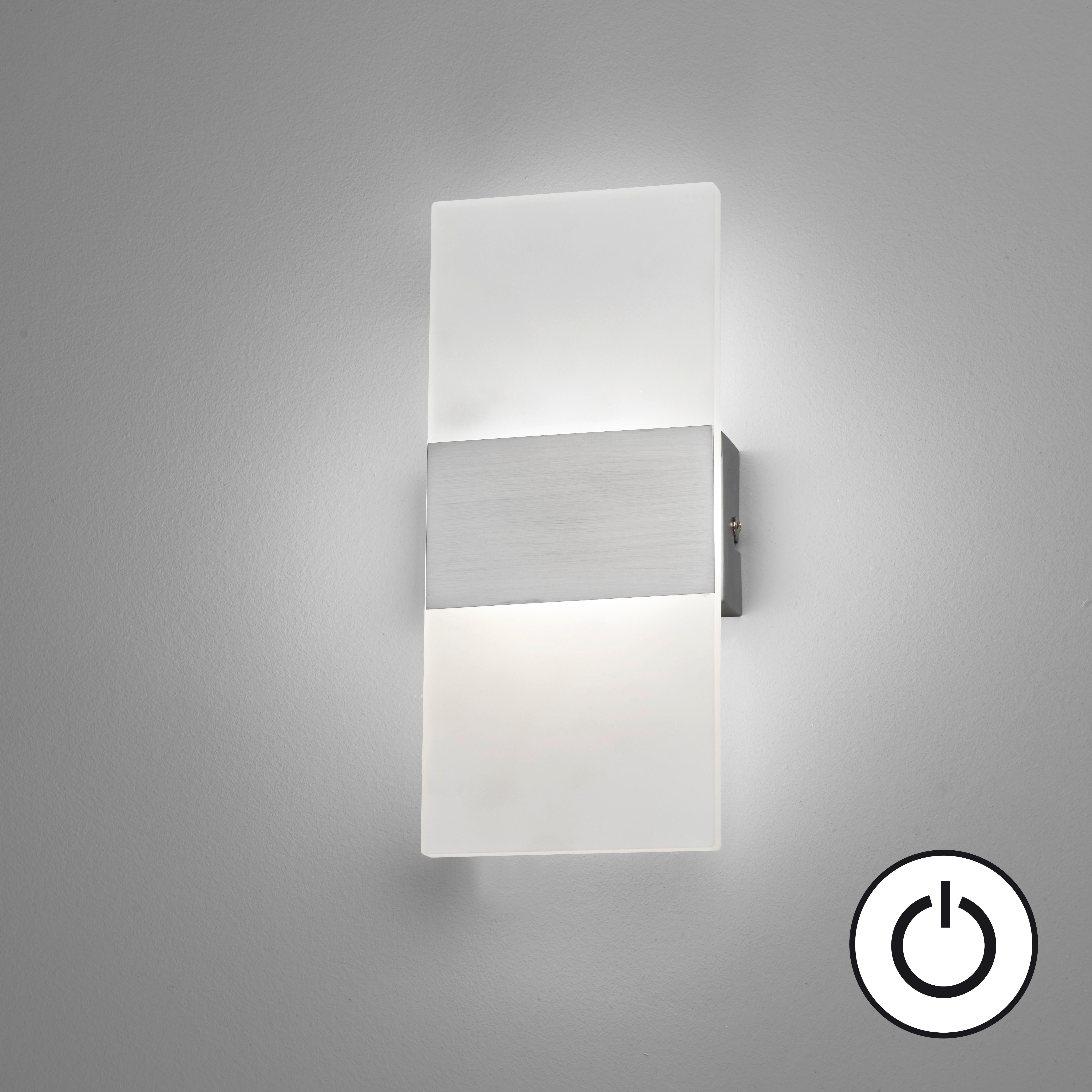 LED-Wandleuchte 30538 Foder - Weiß/Nickelfarben, Design, Kunststoff/Metall (5/12/27cm) - Fischer & Honsel