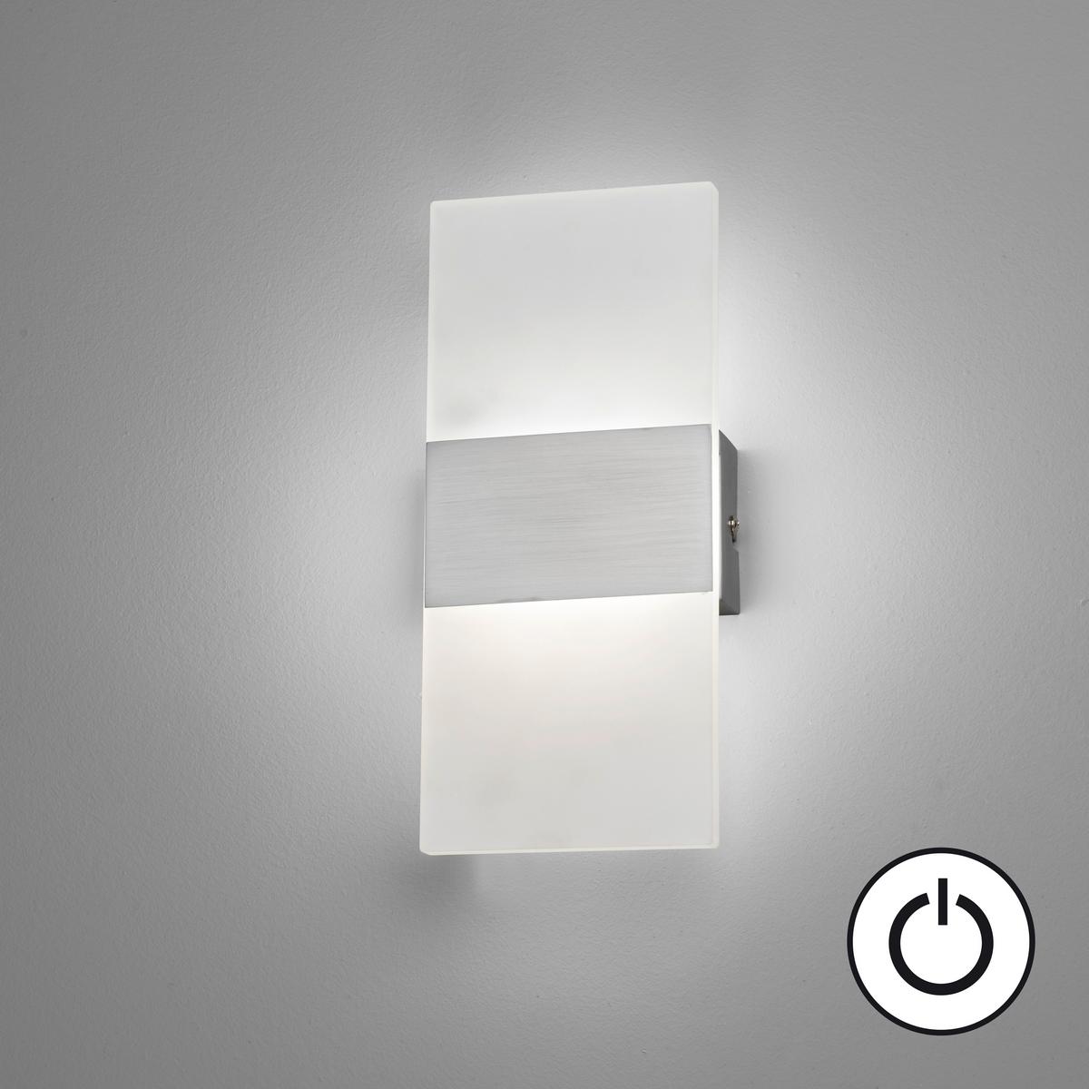 LED-Wandleuchte 30538 Foder - Weiß/Nickelfarben, Design, Kunststoff/Metall (5/12/27cm) - Fischer & Honsel