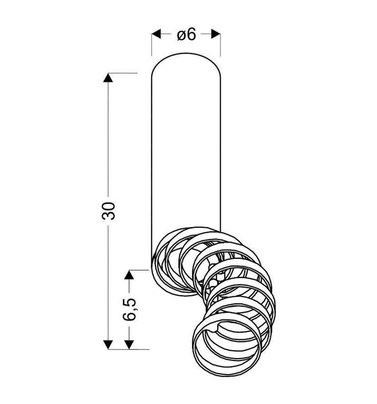 Deckenleuchte 2282725 Tuba - Weiß, Design, Metall (6/6/20cm)
