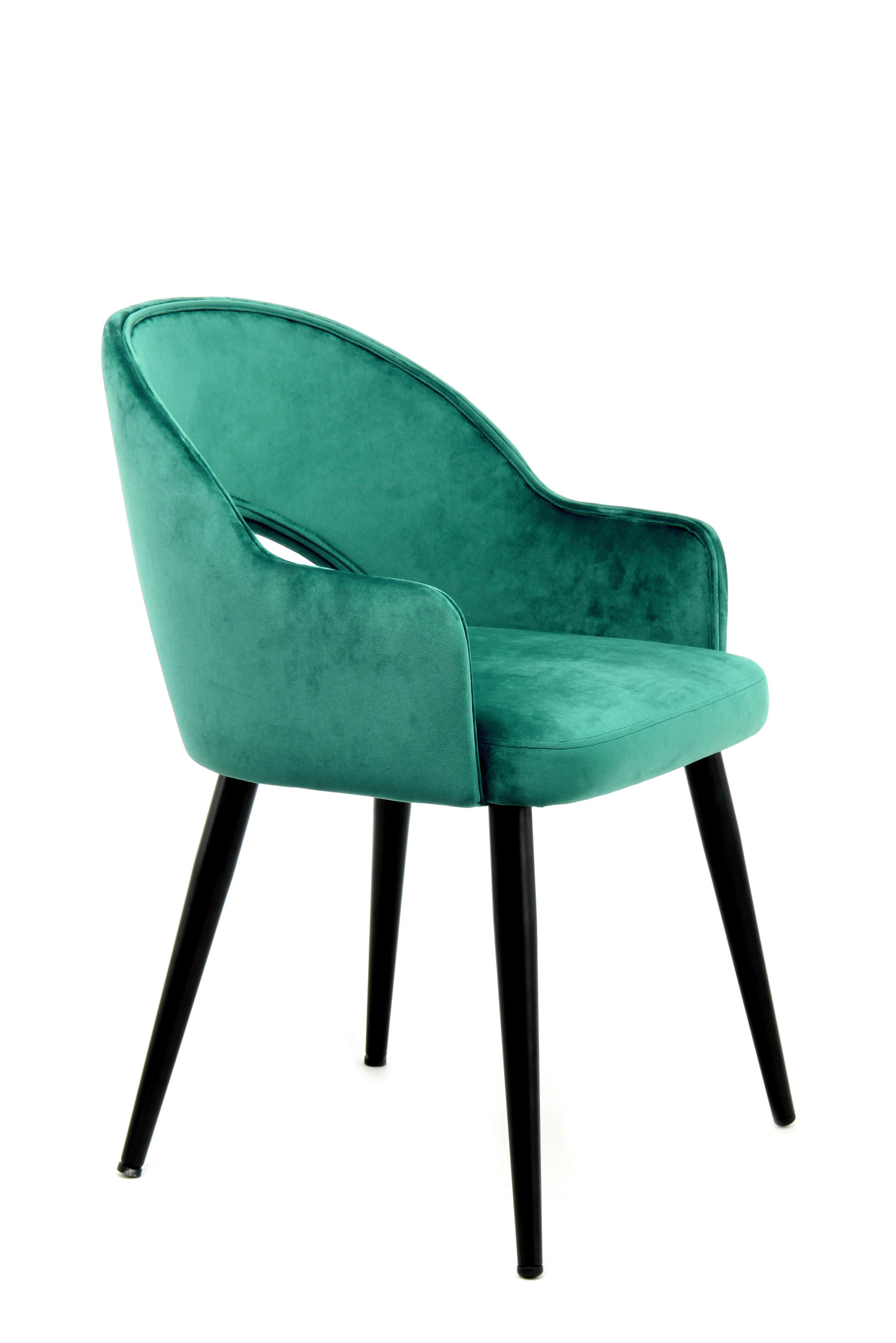 SADA STOLIČIEK S PODRÚČKAMI JORIS - čierna/zelená, Modern, kov/textil (55/77/58cm) - MID.YOU