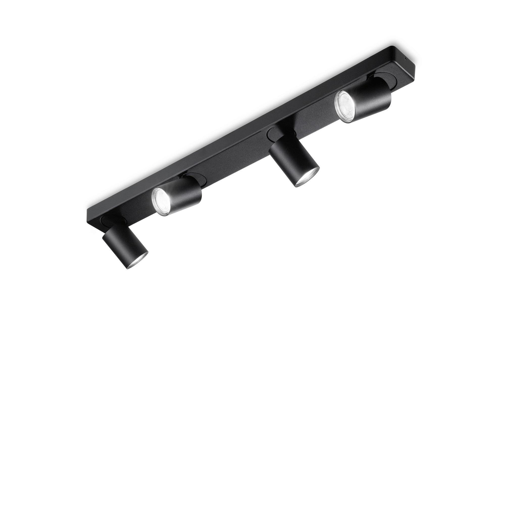 LED-Deckenstrahler Nero Schwarz L: 76 cm - Schwarz, Basics, Metall (76/9/12,5/12,5cm) - Ideal Lux