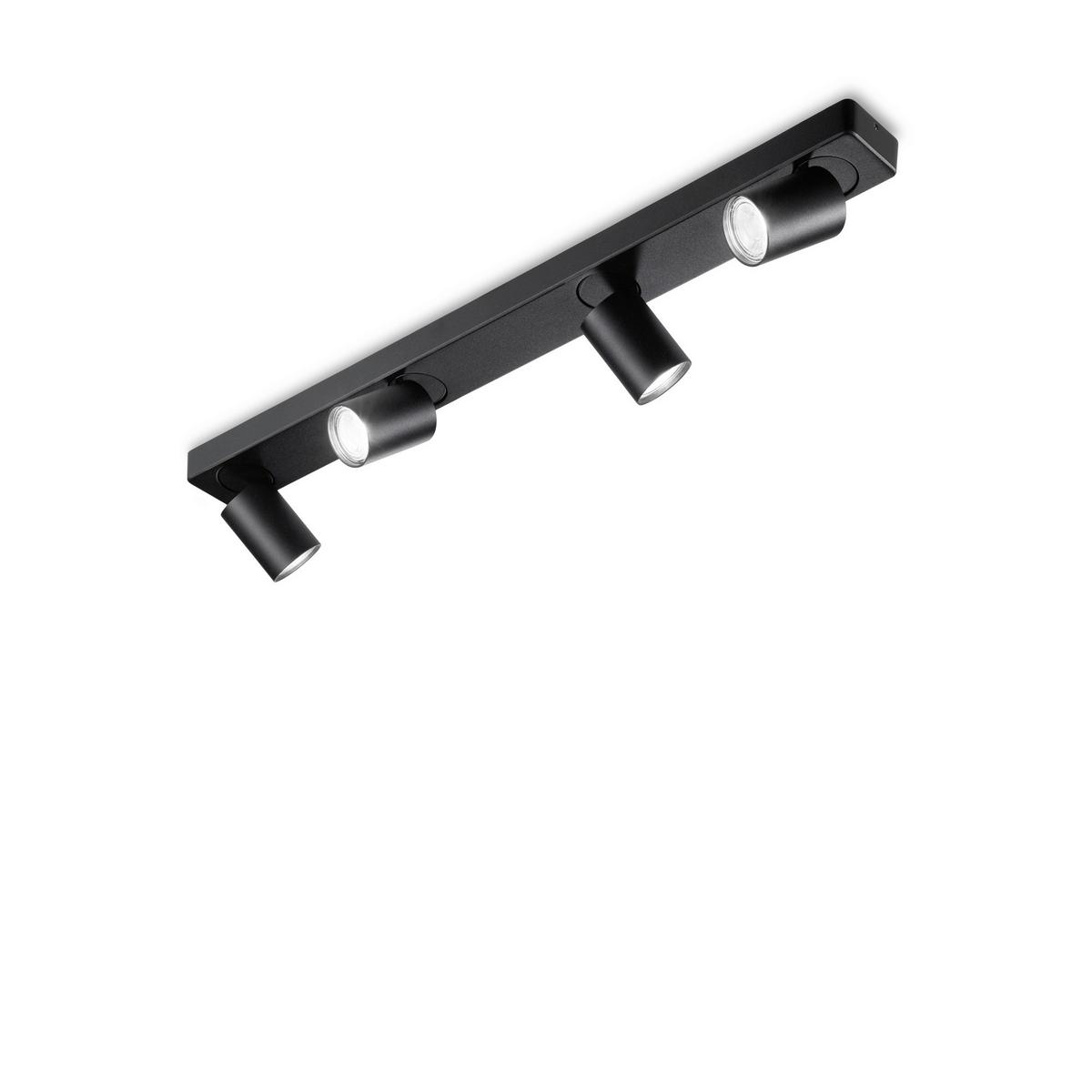 Led-deckenstrahler Nero Schwarz L: 76 Cm - Schwarz, Basics, Metall (76/9/12,5/12,5cm) - Ideal Lux
