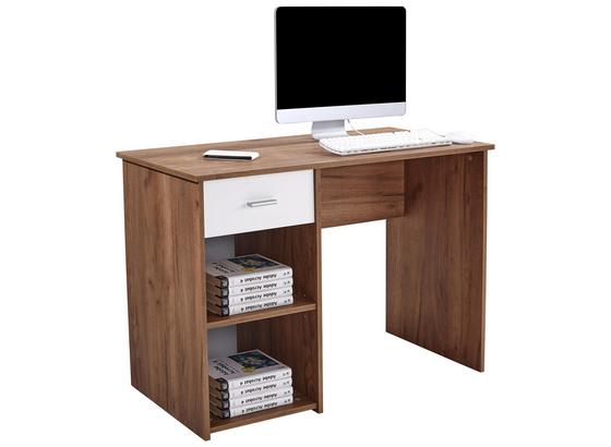 Íróasztal Kubek 2 - Sötétbarna, modern, Faalapú anyag (110/75/50cm) Íróasztal Kubek 2 - Sötétbarna, modern, Faalapú anyag (110/75/50cm)