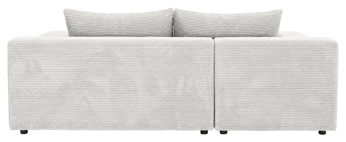Ecksofa mit Bettfunktion Lima, Beige, 195x140cm - Beige/Schwarz, Trend, Holz/Kunststoff (195/140cm)