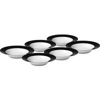 Suppentellerset Schwarz Weiß 6-Teilig D:21,5cm - Schwarz/Weiß, Basics, Keramik (21,5cm) - Van Well