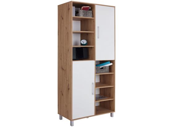Regal Box - Eichefarben/Alufarben, MODERN, Holzwerkstoff (98/205/40cm) Regal Box - Eichefarben/Alufarben, MODERN, Holzwerkstoff (98/205/40cm)