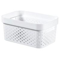Košík na drobnosti INFINITY 4,5L - bílá, Basics, plast (18/12/26cm)