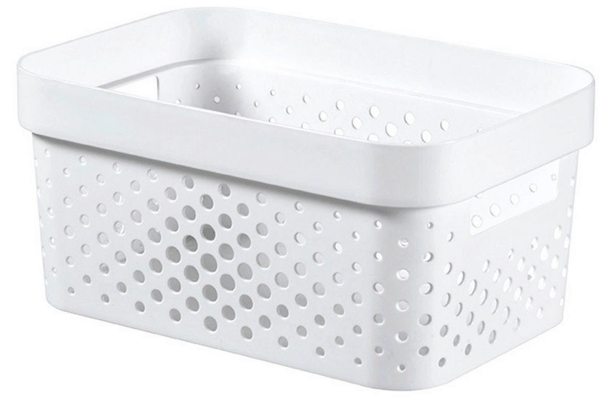 Košík na drobnosti INFINITY 4,5L - bílá, Basics, plast (18/12/26cm)