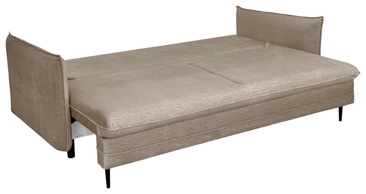 Schlafsofa Melody - Beige/Schwarz, Design, Textil (216/96/102cm) - MID.YOU