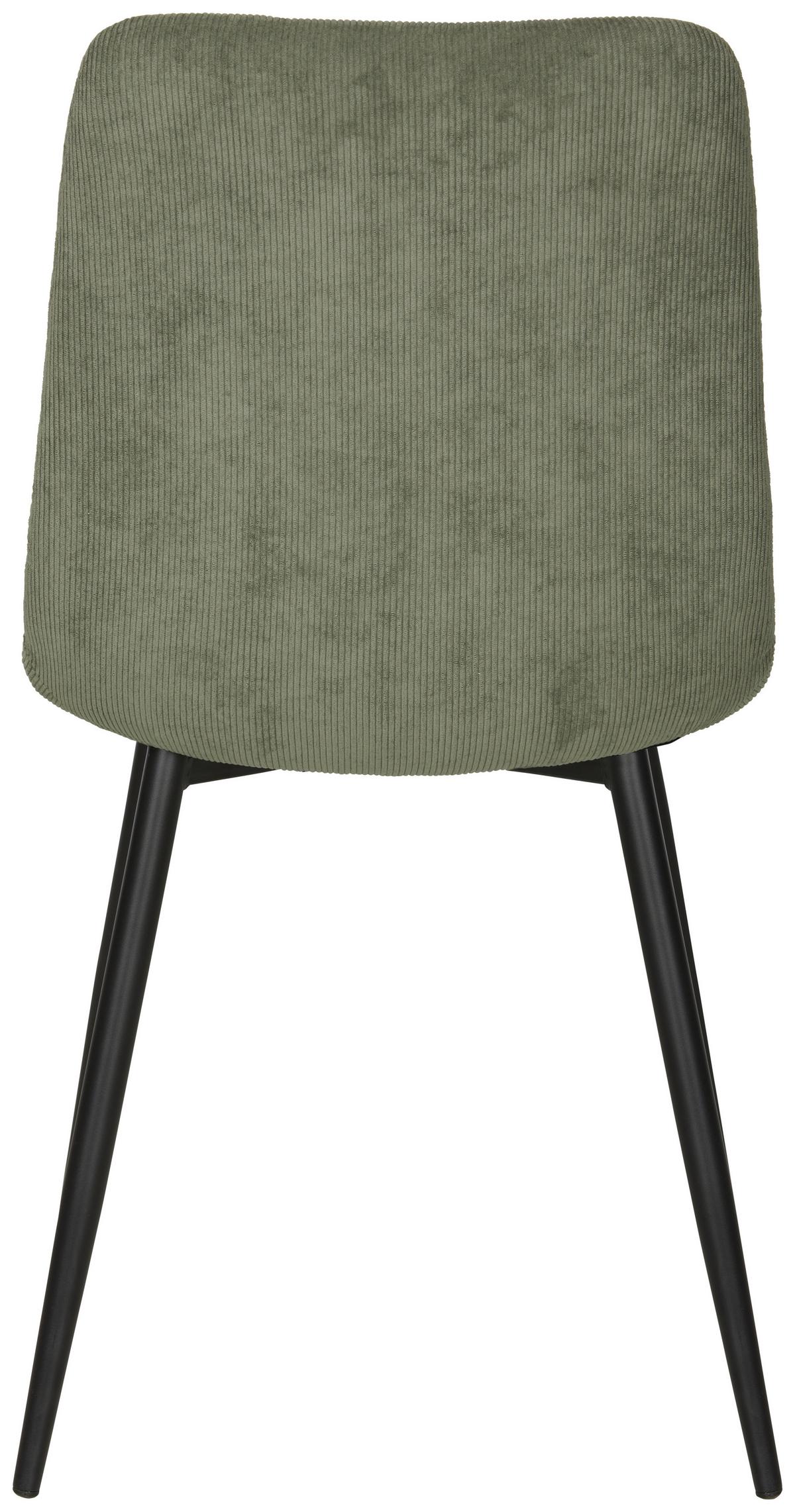 Stolička Nino, zelená - čierna/zelená, Modern, kov/drevo (45/88/54,5cm) - Based