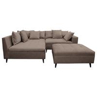Ecksofa Pruno, Braun S: 174x247 Cm - Schwarz/Braun, Design, Textil (174/247cm) - MID.YOU