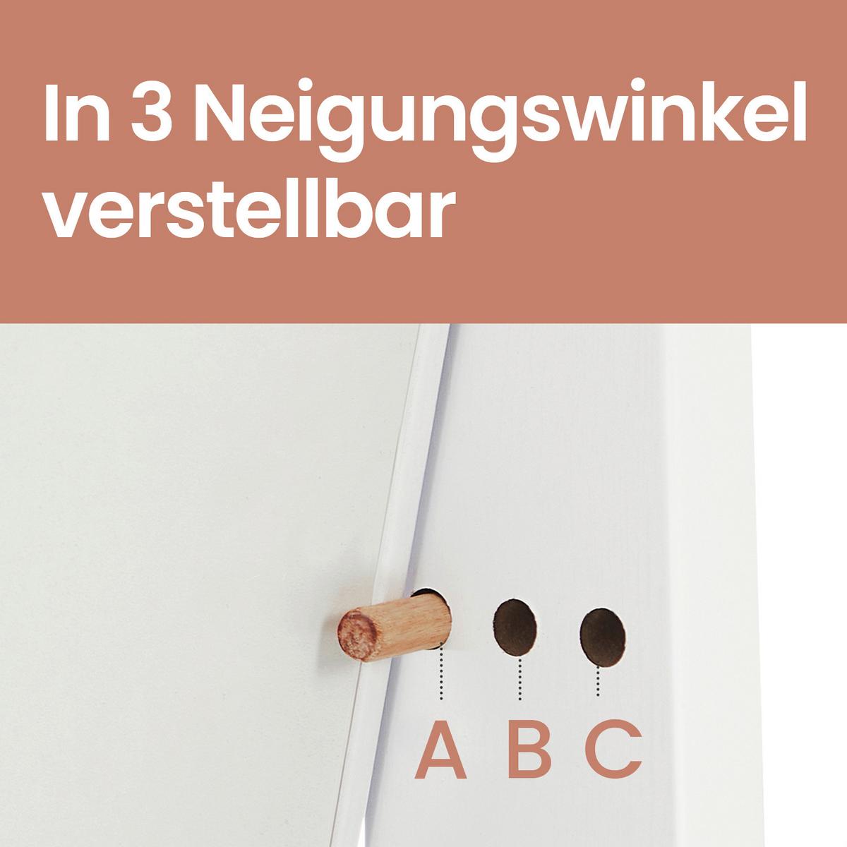 Schmuckschrank Weiß B: 41,2 Cm - Weiß, Basics, Glas/Holzwerkstoff (41,2/152/36,5cm)