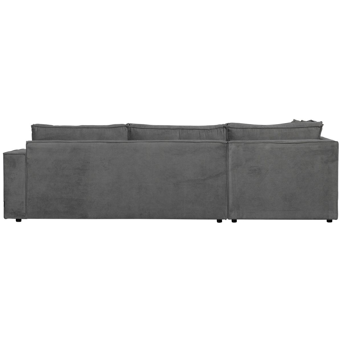 Ecksofa Thomas Dunkelgrau S: 197x283cm - Dunkelgrau/Schwarz, Design, Textil (197/283cm) - Livetastic