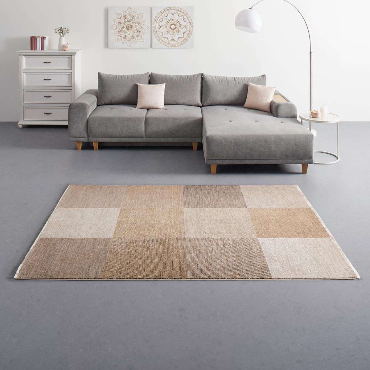 TKANÝ KOBEREC URBAN SQUARE BROWN - vícebarevná/hnědá, Konvenční, textil (80/150cm) - Mömax