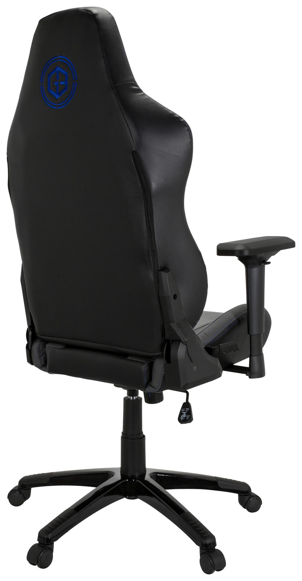 Gamingstuhl Gamebreaker Polarys I Blau/grau/schwarz - Blau/Schwarz, MODERN, Kunststoff/Textil (74/133/62cm) - MID.YOU