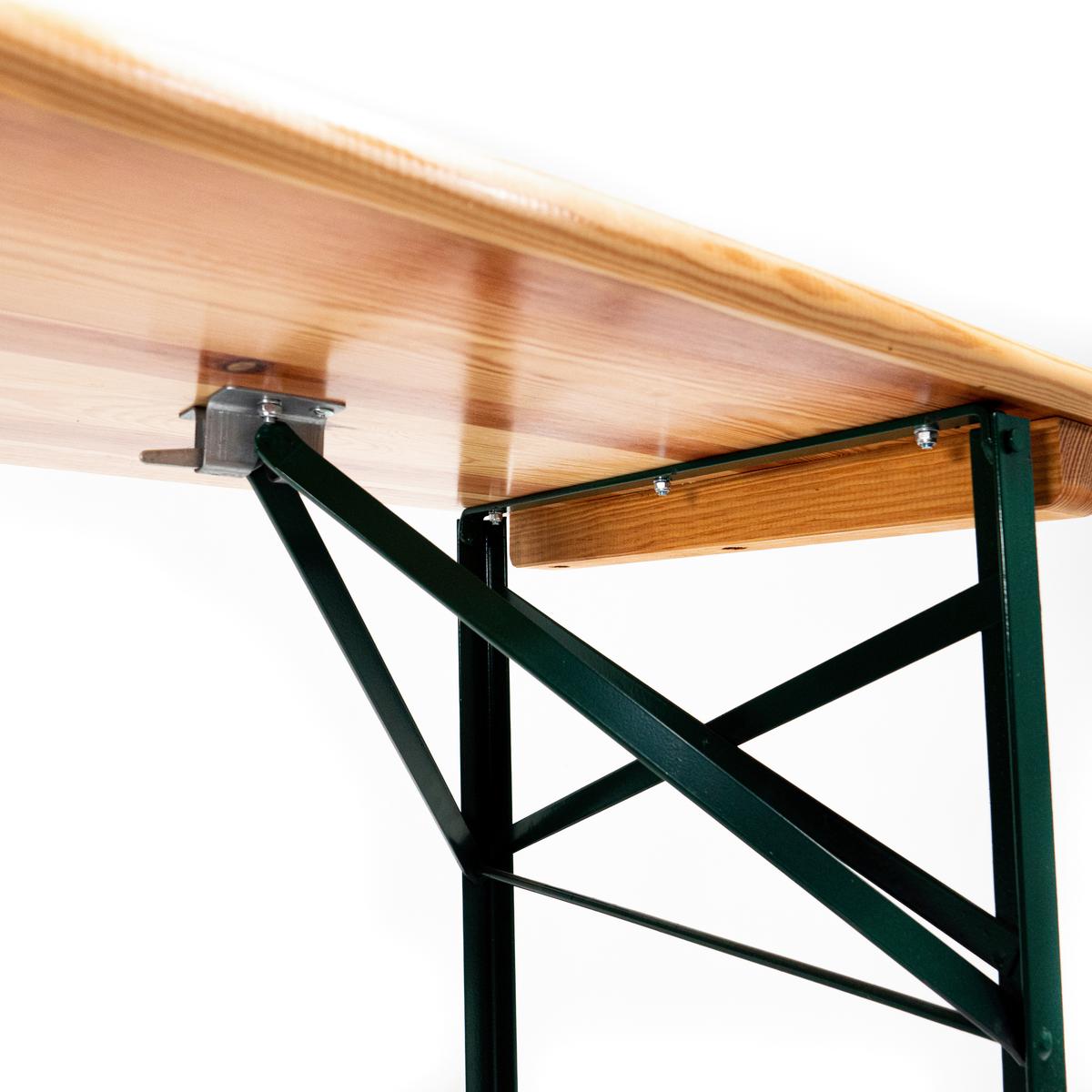 Garten-bartisch Biertisch 220x50x78cm (bxtxh) - Fichtefarben/Grün, Basics, Holz/Metall (220/78/50cm)