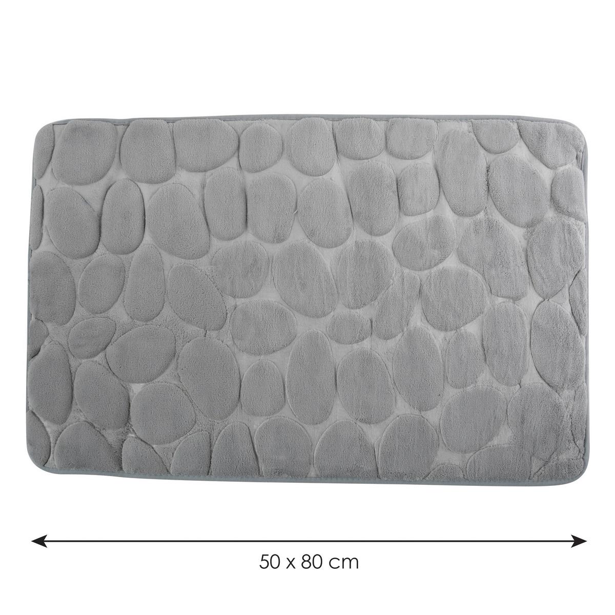 Badteppich Grau 50/80 Cm - Grau, KONVENTIONELL (50/80cm) - Spirella