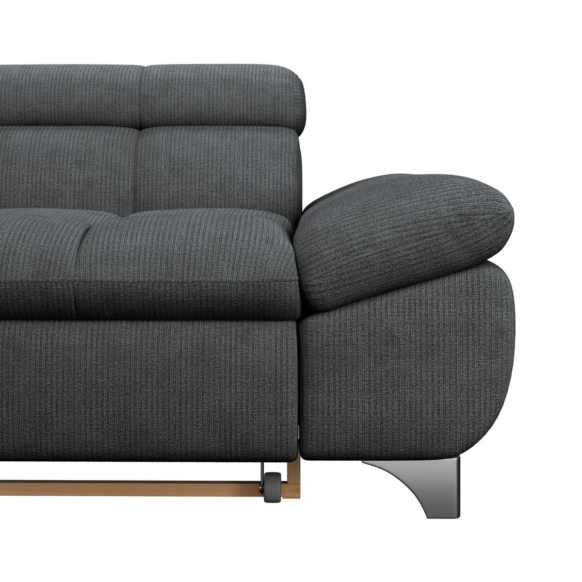Ecksofa Gemini Grapfhitfarben, B: 234cm - Chromfarben/Graphitfarben, KONVENTIONELL, Textil (234/312cm)